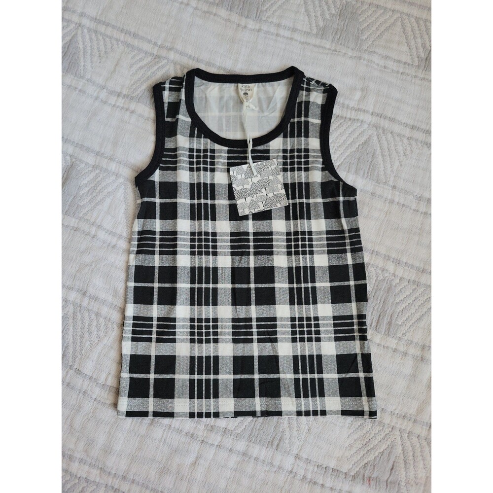 Kate Quinn Bamboo Plaid Tank‎ Top Kids 6Y NWT